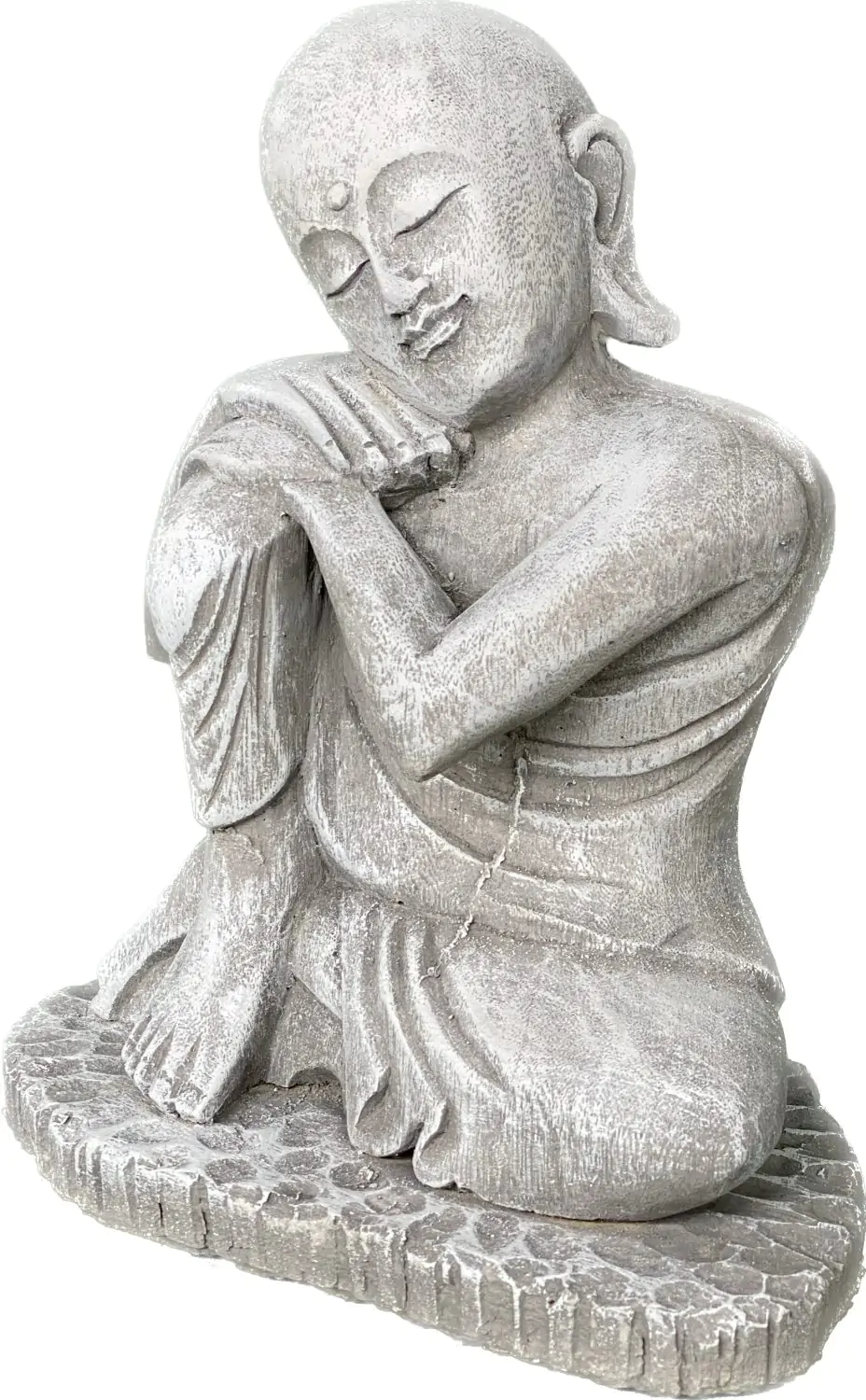  Product image 4 of the product “Amar - Buddha relax - right knee up. 25cm H | cast stone ”